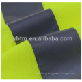 Alta visibilidade verde limão classe 2 t-shirt gola redonda segurança Workwear com listras reflexivas e bolso